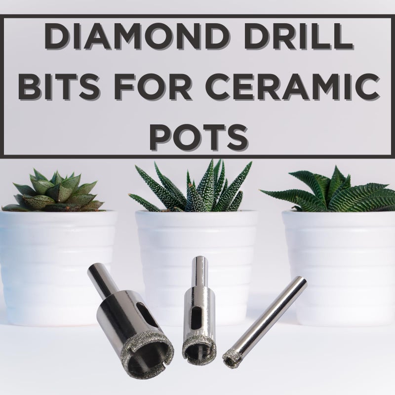 Drilax Diamond Drill Bit Set (3-Pc: 1/4", 1/2", 3/4") | for Ceramic, Porcelain Tile & Glass | Granite Hole Saw for Countertops & RO Filters | Multi-Material Diamond Coated Bits - Image 2